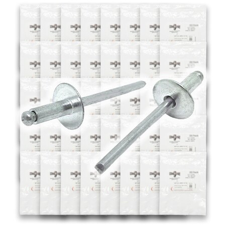 Boltsandnuts.Com Aluminum and Steel Multi-Grip, Closed-End, & Oversized Head Rivets Assortment - 2025 PCS Assortment Kit #368